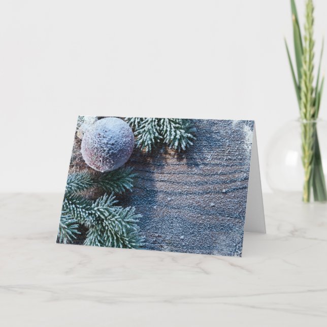 Cartão De Festividades ornamento Congelado de Natal (Frente)