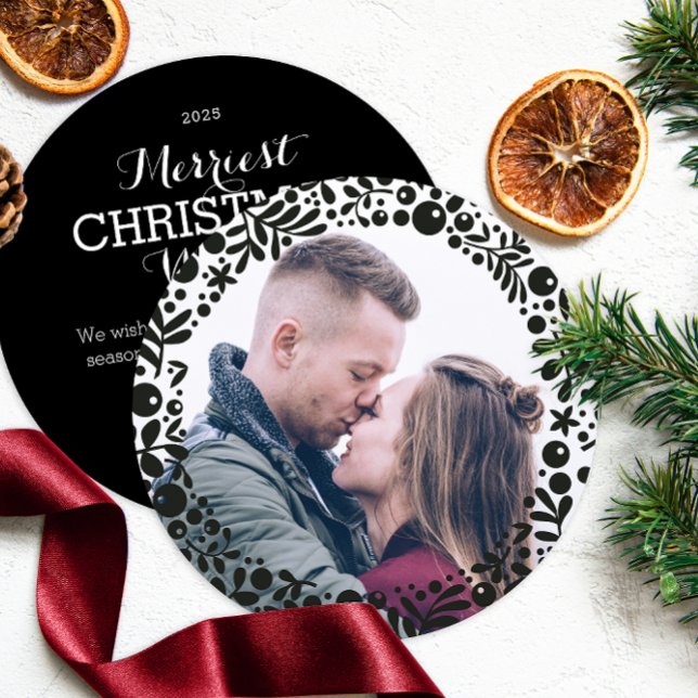 Cartão De Festividades Ornamento de Feriado de Foto de Frame de Berries P (Criador carregado)