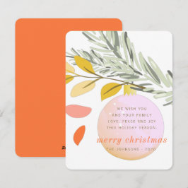 Cartão De Festividades Ornamento de Neve de inverno moderno no Natal no p