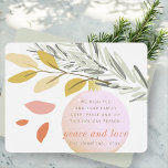 Cartão De Festividades Ornamento de Neve de inverno moderno no Natal no p<br><div class="desc">O design é composto pela Ornação de Neve de inverno de Natal no pinheiro Disponível aqui: http://www.zazzle.com/store/selectpartysupplies</div>