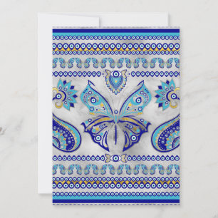 Cartão De Festividades Ornamento do Olho Mau da Borboleta