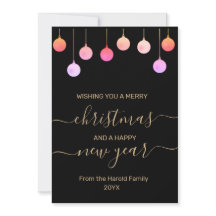 Ornamento Dourado Festivo Colorido de Natal