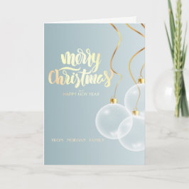 Cartão De Festividades Ornamento Elegante Na moda de Bolas de Natal