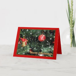 Cartão De Festividades Ornamentos de Árvore de Natal