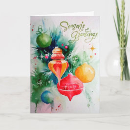 Cartão De Festividades Ornamentos de Férias