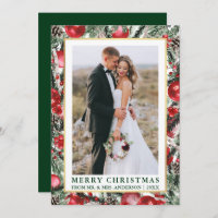 Ornamentos de Pinheiros Verdes com Aquarelas Recém