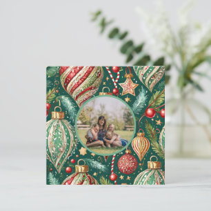 Cartão De Festividades Ornamentos Festivos Foto