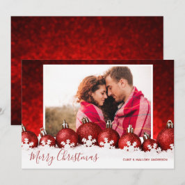 Cartão De Festividades Ornaments Snowflakes Foto Natal