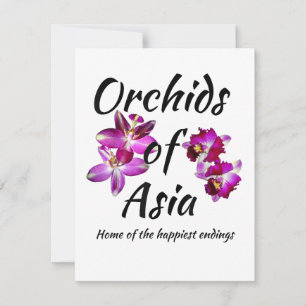 Cartão De Festividades Orquídeas da Ásia