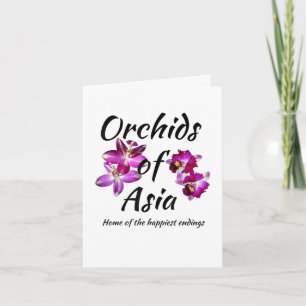 Cartão De Festividades Orquídeas da Ásia