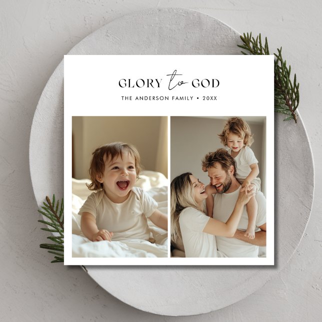 Cartão De Festividades Ortografia da Santa Glória de Natal Religiosa para (Criador carregado)