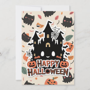 Cartão De Festividades Ortografia Feliz Halloween