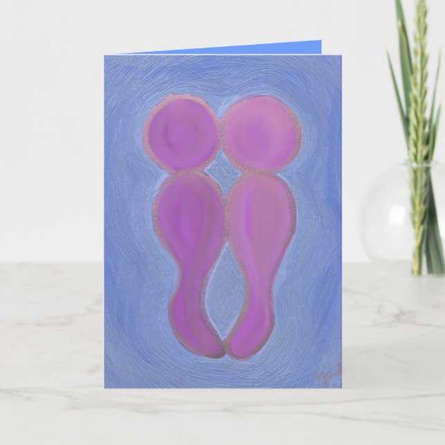 Cartão De Festividades Os amantes (Frente)