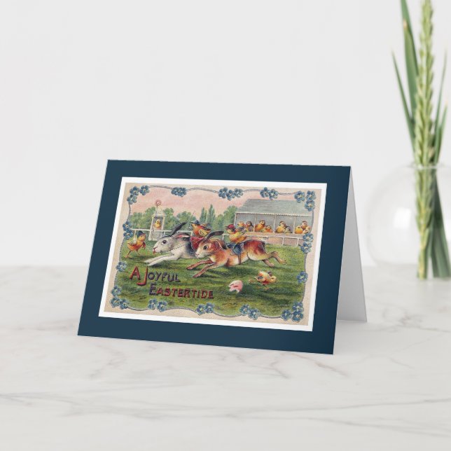 Cartão De Festividades Os coelhos de competência - cumprimento da páscoa (Frente)