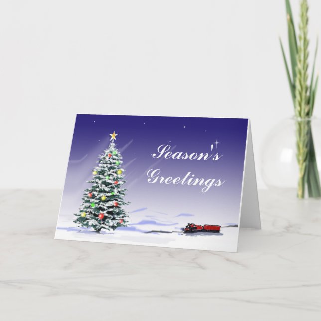 Cartão De Festividades Os cumprimentos da estação (Frente)