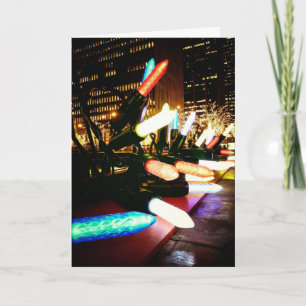 Cartão De Festividades Os cumprimentos da estação - decorações claras do