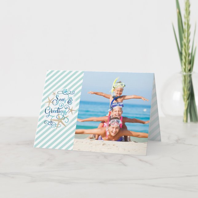 Cartão De Festividades Os cumprimentos da estação tropical, 4 fotos (Frente)