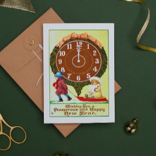 Cartão De Festividades Os Felizes anos novos vencedores desejam crianças