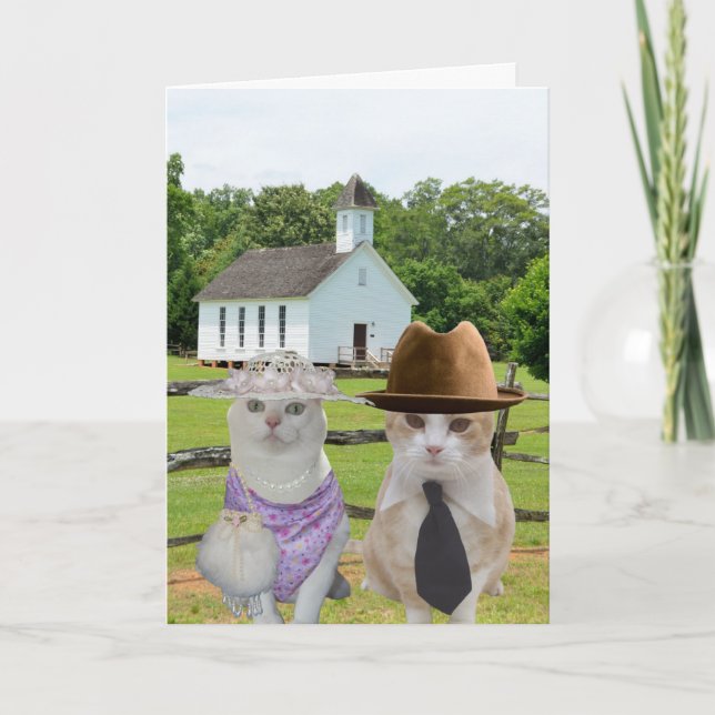 Cartão De Festividades Os gatos pequenos que quiseram ir à páscoa da (Frente)