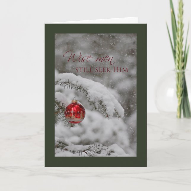 Cartão De Festividades Os homens sábios procuram-no (Frente)