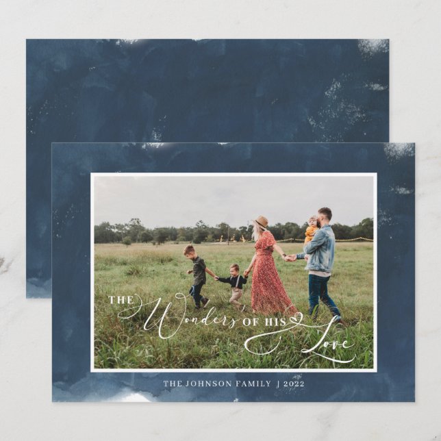 Cartão De Festividades Os Maravilhosos de Seu Foto de Natal (Frente/Verso)