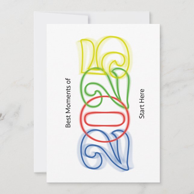 Cartão De Festividades Os melhores momentos de 2025 começam aqui (Frente)