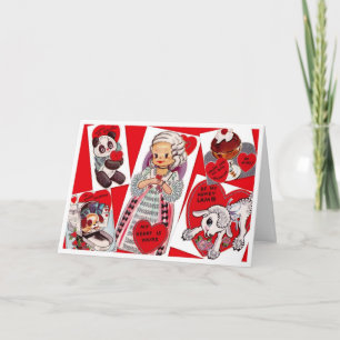 Cartão De Festividades Os namorados do vintage meu coração são seus