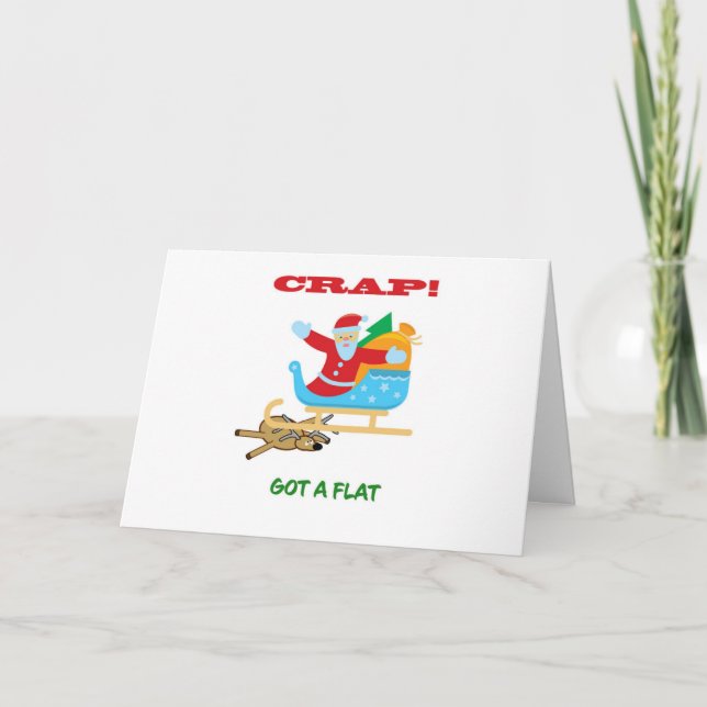 Cartão De Festividades Os papais noeis Têm Um Flat (Frente)