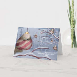 Cartão De Festividades Os pássaros do ornamento