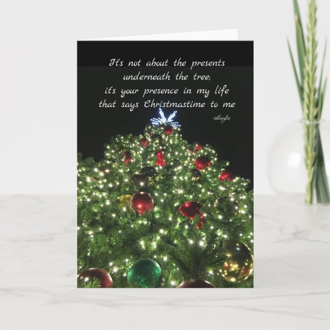 Cartão De Festividades Os Presentes do Natal (Frente)