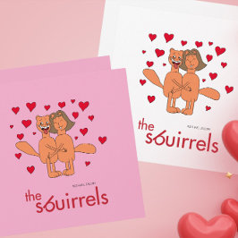 Cartão De Festividades Os Sbuirrels Ed e Mary Valentine