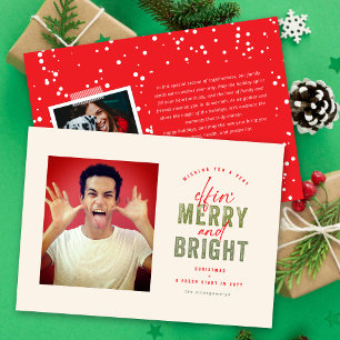 Cartão De Festividades Os Tempos Do Elfin Conseguiram Tirar Foto Engraçad