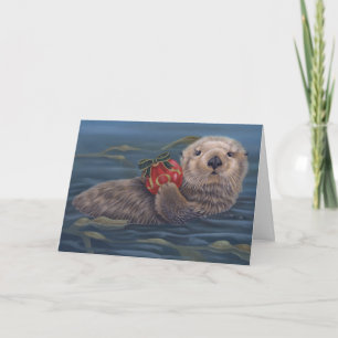 Cartão De Festividades Otter Joy Holiday Card