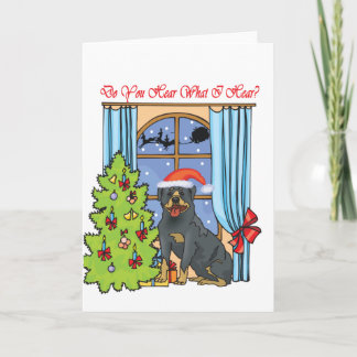 Cartão De Festividades ouça o rottie
