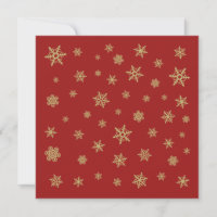 Ouro do design dos flocos de neve no vermelho
