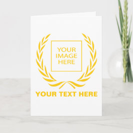 Cartão De Festividades Ouro pessoal Laurel Wreath