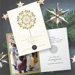 Cartão De Festividades Ouro Próspero Bloqueie o logotipo da sua empresa E