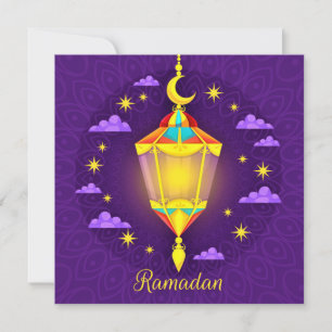 Cartão De Festividades Ouro Ramadan Kareem