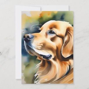 Cartão De Festividades Ouro Retriever Cão A