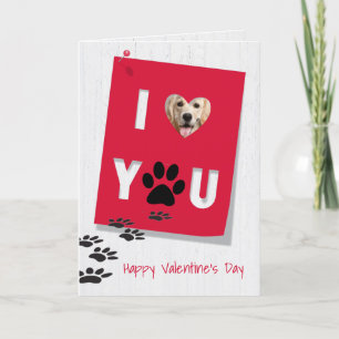 Cartão De Festividades Ouro Retriever I Love You Namorados Holiday Card
