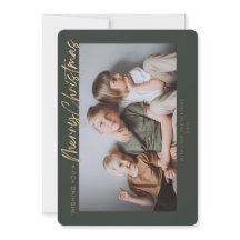 Ouro Verde Simples Foto Feliz Natal