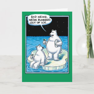 Cartão De Festividades Out Of Ice Funny Card