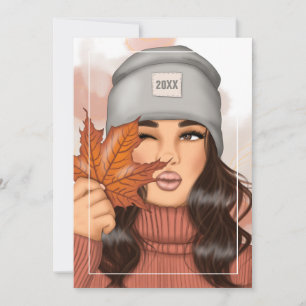 Cartão De Festividades Outono - Saudação de Ação de Graças