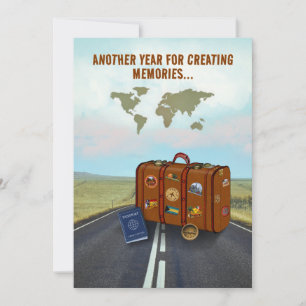 Cartão De Festividades Outro Ano para criar Memórias