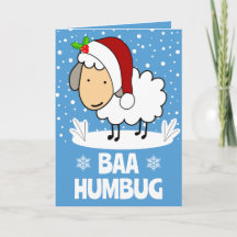 Ovelha Baa Humbug Vestindo Um Chapéu De Natal Feri