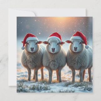 Cartão De Festividades Ovelha de Natal