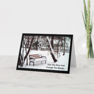 Cartão De Festividades Over The River....