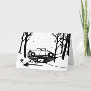 Cartão De Festividades Over The River Christmas Card By Gear4gearheads