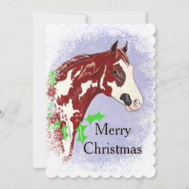 Cartão De Festividades Overo Paint Horse (Natal)