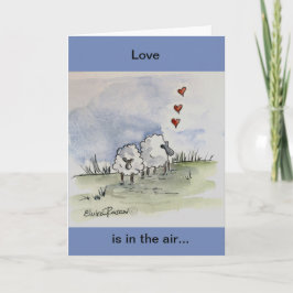 Cartão De Festividades Ovinos apaixonados